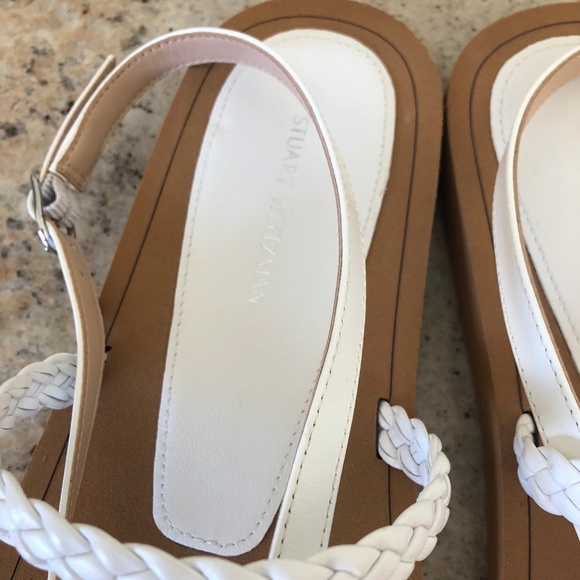 Stuart Weitzman Buckle Gladiator Sandals for Women with  NEW! Stuart Weitzman White Leather Sandal Braided Strap W Sz 7.5